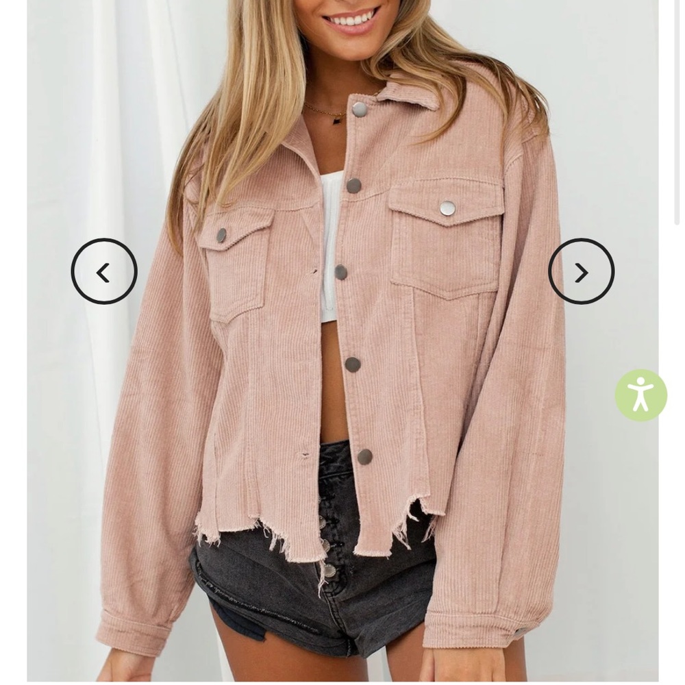 Isabelles Cabinet Adley Pink Corduroy Jacket